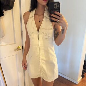 BDG Cream Urban Outfitters Demin Dress